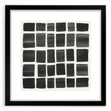Modern Abstract Wall Art – Black Grid of Textured Minimal Squares