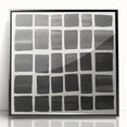 Modern Abstract Wall Art – Black Grid of Textured Minimal Squares