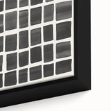 Modern Abstract Wall Art – Black Grid of Textured Minimal Squares