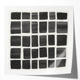 Modern Abstract Wall Art – Black Grid of Textured Minimal Squares