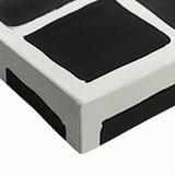 Modern Abstract Wall Art – Black Grid of Textured Minimal Squares