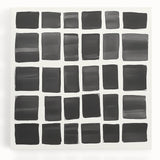 Modern Abstract Wall Art – Black Grid of Textured Minimal Squares