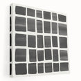 Modern Abstract Wall Art – Black Grid of Textured Minimal Squares