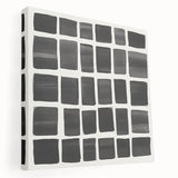 Modern Abstract Wall Art – Black Grid of Textured Minimal Squares
