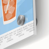 Large abstract wall art in mid-century modernist style, featuring bold orange and brown tones on acrylic glass.