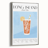 Landscape art painting on framed canvas depicting colorful, stylized food and drink, ideal for dining room decor.