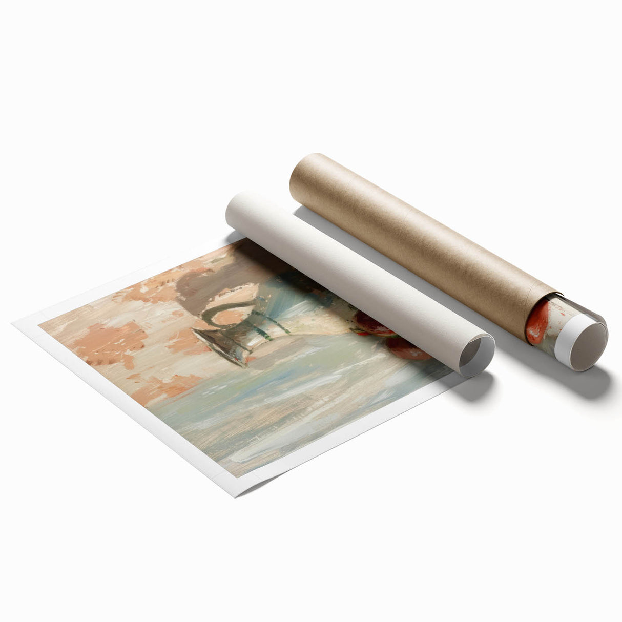 Extra large rolled canvas print featuring an array of colorful fruits against a white background.