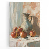 Black and white canvas print of assorted fruits, ideal for kitchen wall art.