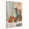 Large canvas print of assorted fruits in vibrant colors, ideal for kitchen wall art.