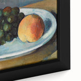 Grapes and Peach on a Plate by Cézanne: Classic Still Life Wall Art
