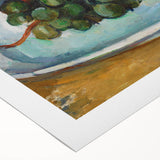 Grapes and Peach on a Plate by Cézanne: Classic Still Life Wall Art