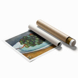 Grapes and Peach on a Plate by Cézanne: Classic Still Life Wall Art