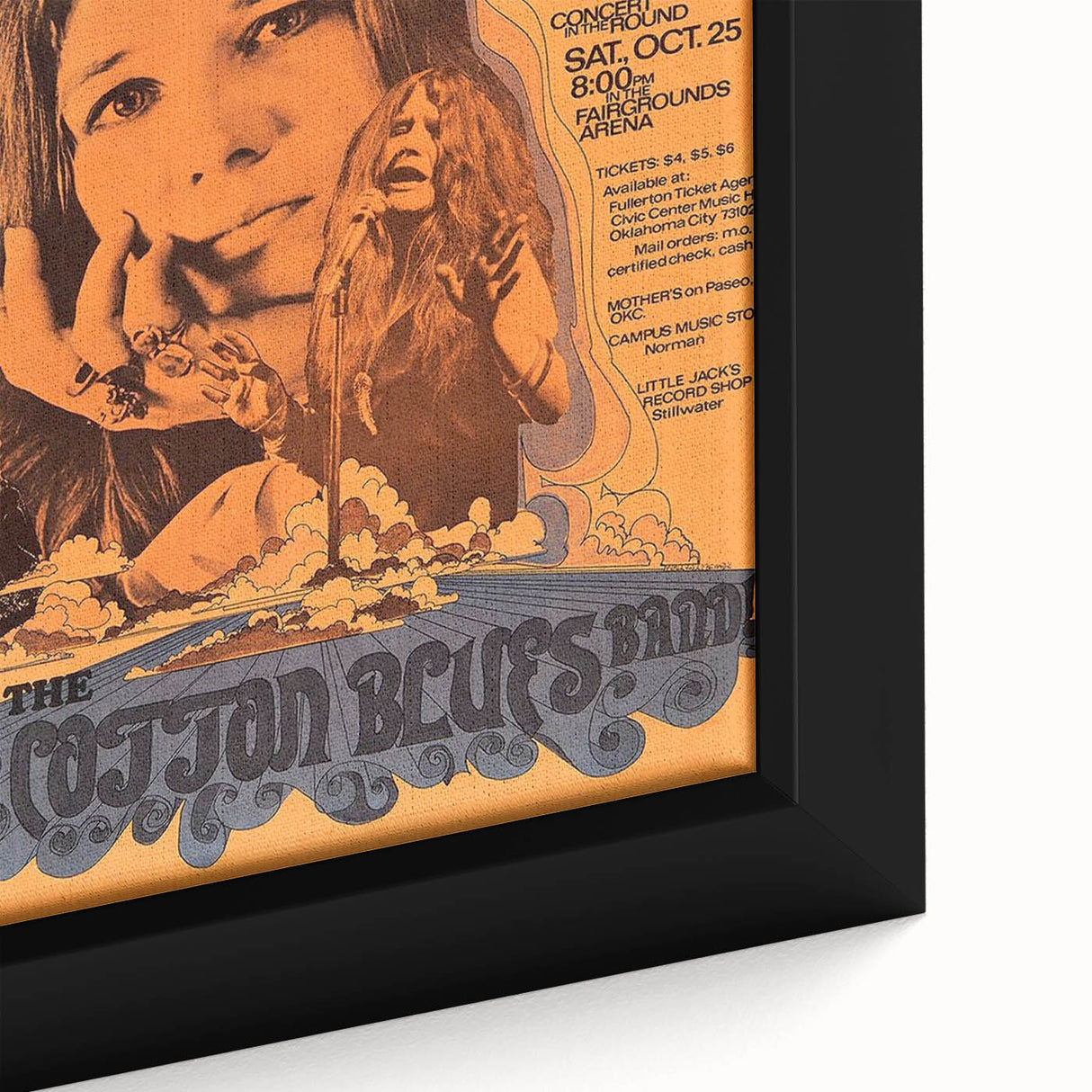 Janis Joplin Retro Wall Art – Vintage 1970s Blues Concert Print