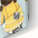 Chalk Drawing Girl Art for Kids - Personalized Kids Art