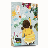 Chalk Drawing Girl Art for Kids - Personalized Kids Art