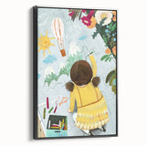 Chalk Drawing Girl Art for Kids - Personalized Kids Art