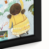 Chalk Drawing Girl Art for Kids - Personalized Kids Art