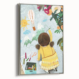 Chalk Drawing Girl Art for Kids - Personalized Kids Art