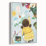 Chalk Drawing Girl Art for Kids - Personalized Kids Art