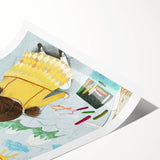 Chalk Drawing Girl Art for Kids - Personalized Kids Art