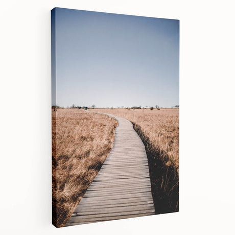 Autumn-themed large art on stretched canvas, featuring warm orange and brown tones, ideal for kitchen wall decor.