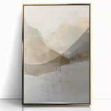 Framed Dining Room Prints – Serene Beige and Brown Landscape