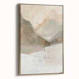 Framed Dining Room Prints – Serene Beige and Brown Landscape