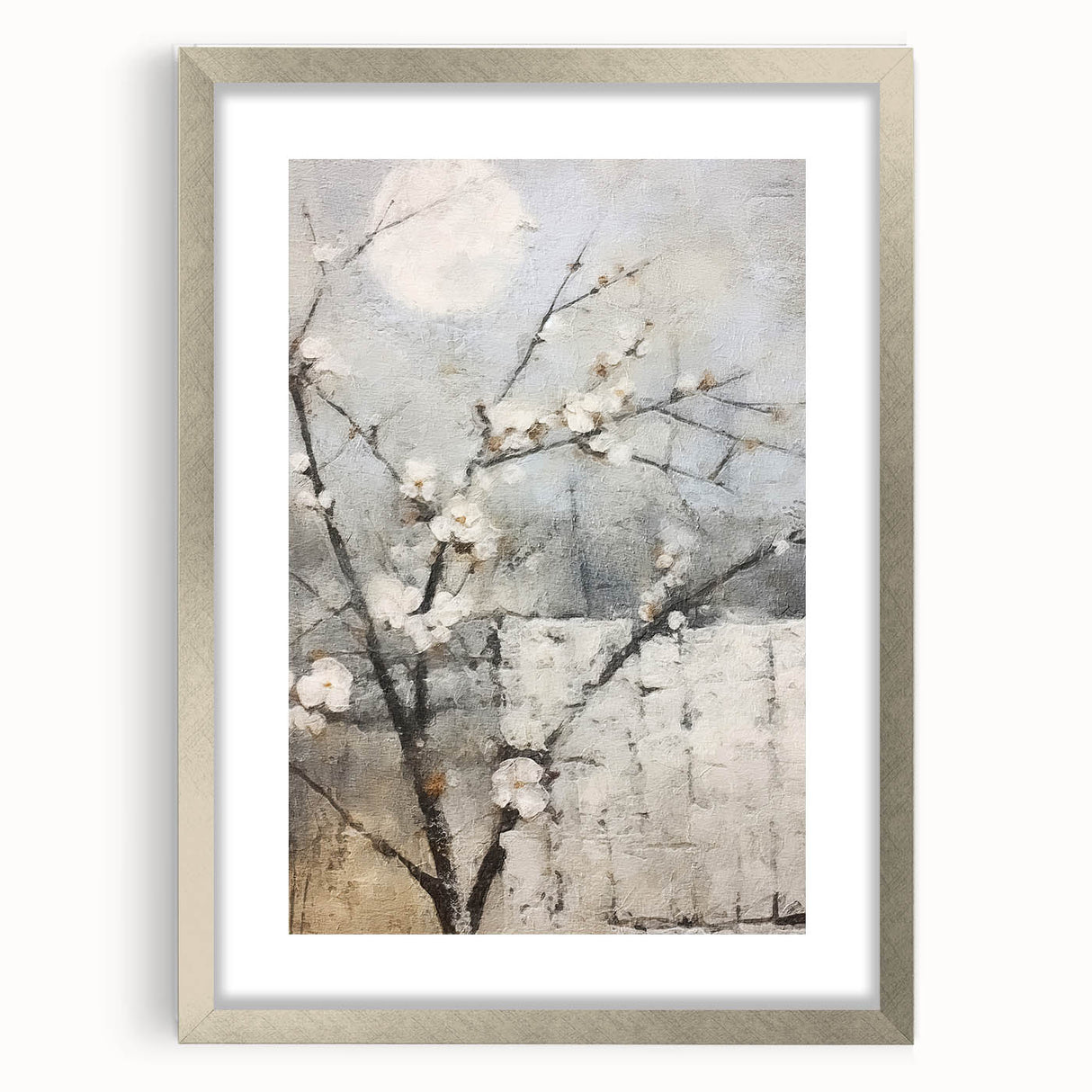 Minimalist Blossom Living Room Wall Art - Modern Canvas Print