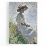 Abstract figurative stretched canvas artwork showcasing vibrant colors and dynamic shapes, perfect for modern home decor and artistic expression.