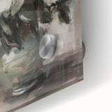 Close-up of vibrant abstract floral acrylic artwork on glass, showcasing intricate details and vivid colors, perfect for modern home decor.