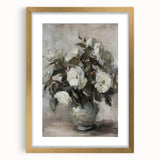 Abstract floral artwork framed in elegant gold, showcasing vibrant colors and intricate patterns, perfect for home decor enhancement and wall display.