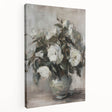 Abstract floral design on stretched canvas, showcasing vibrant colors and intricate patterns. Ideal for modern home decor, adding a touch of elegance to any room.