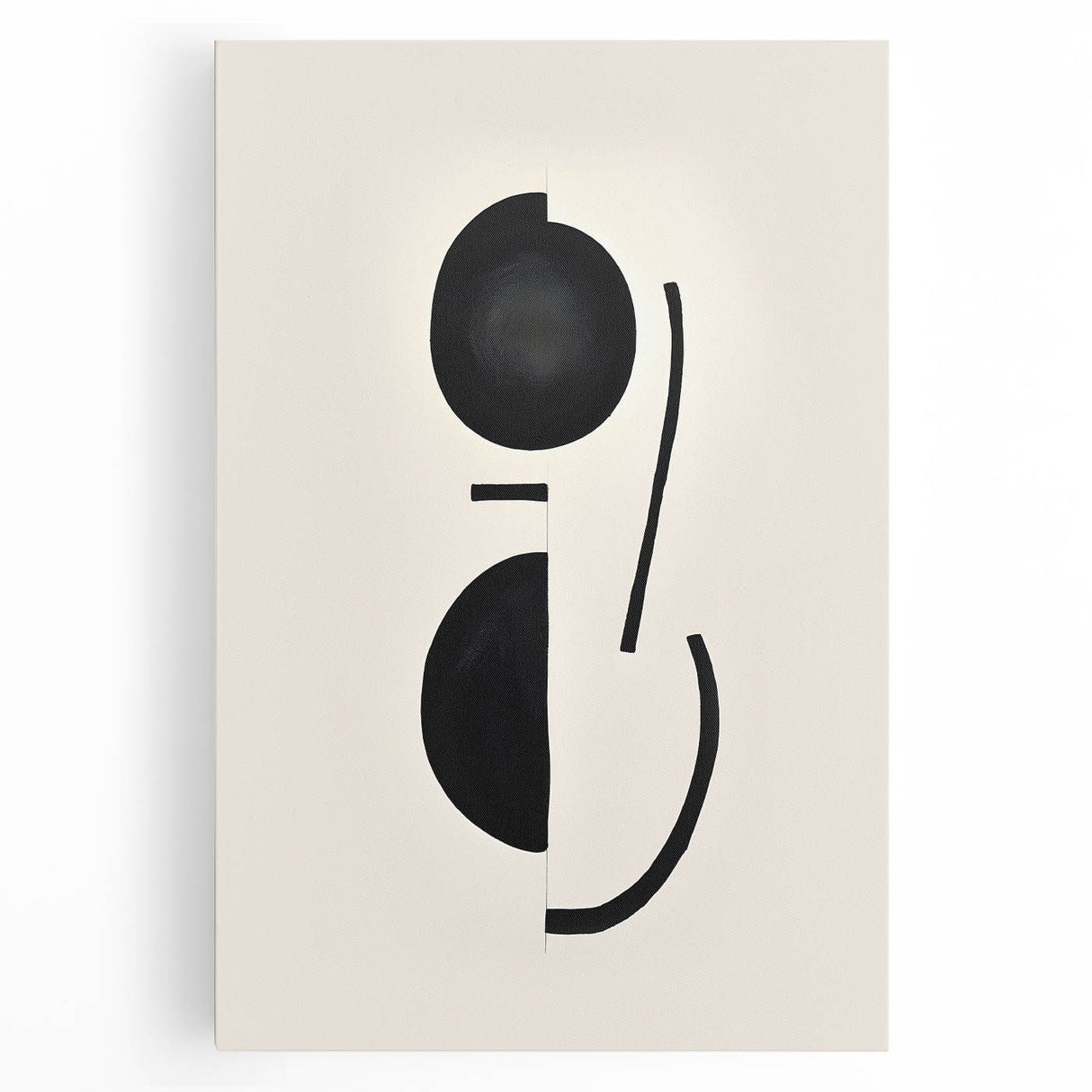 Abstract minimalist wall art stretched on canvas, showcasing soft pastel colors and geometric patterns, perfect for modern home decor and artistic expression.