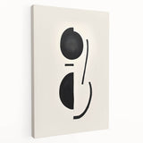 Abstract minimalist wall art design on stretched canvas, showcasing soft pastel colors and geometric shapes, perfect for modern home decor.