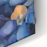 Colorful Abstract Wall Art – Dreamy Stones in Blue and Gold