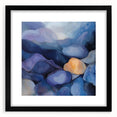 Colorful Abstract Wall Art – Dreamy Stones in Blue and Gold