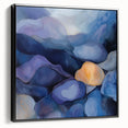Colorful Abstract Wall Art – Dreamy Stones in Blue and Gold