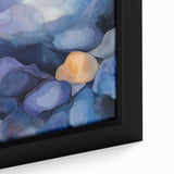 Colorful Abstract Wall Art – Dreamy Stones in Blue and Gold