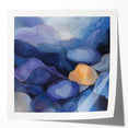 Colorful Abstract Wall Art – Dreamy Stones in Blue and Gold