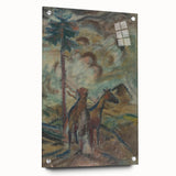 Expressionist Equestrian Landscape Wall Art - Dreamy Scenic Design