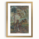 Expressionist Equestrian Landscape Wall Art - Dreamy Scenic Design