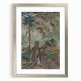 Expressionist Equestrian Landscape Wall Art - Dreamy Scenic Design
