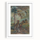 Expressionist Equestrian Landscape Wall Art - Dreamy Scenic Design