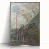Expressionist Equestrian Landscape Wall Art - Dreamy Scenic Design