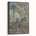 Expressionist Equestrian Landscape Wall Art - Dreamy Scenic Design