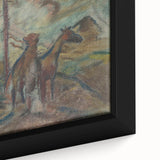Expressionist Equestrian Landscape Wall Art - Dreamy Scenic Design