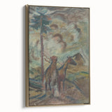 Expressionist Equestrian Landscape Wall Art - Dreamy Scenic Design