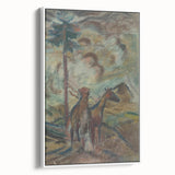 Expressionist Equestrian Landscape Wall Art - Dreamy Scenic Design