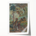 Expressionist Equestrian Landscape Wall Art - Dreamy Scenic Design