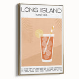 Framed canvas featuring a vintage poster art of a black landscape painting, ideal for bedroom wall decor.